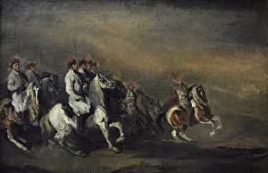 Detachment Prints: A Detachment of Krakusi by Piotr Michalowski (1800-1855)