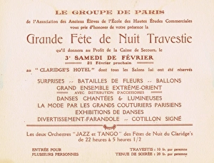 Images Dated 29th May 2015: Details of Grand Fete at Claridges Hotel, Paris, 1920s