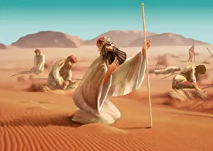 Images Dated 13th February 2020: Deteriorating army of Darius the Great in desert