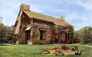 Detroit Prints: Detroit, Michigan, USA - Log Cabin in Palmer Park