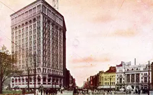 Detroit, Michigan, USA - Majestic Building and Woodward Ave