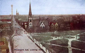 Steeple Gallery: Detroit, Michigan, USA - Woodward Avenue, looking north