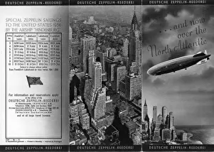 Hindenburg Prints: Deutsche Zeppelin leaflet for services to the United States