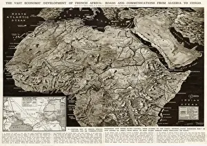 Contour Prints: Development of French Africa by G. H. Davis