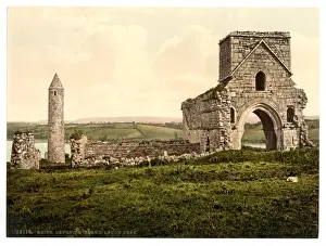 Devenish Prints: Devenish Island ruins, Lough Erne. County Fermanagh, Ireland