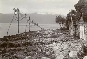 Images Dated 4th July 2016: Device for catching salmon, Sognefjord, Norway