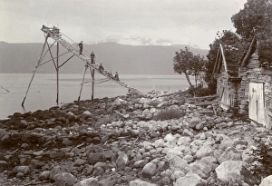 Device for catching salmon, Sognefjord, Norway Device for catching salmon, Sognefjord, Norway