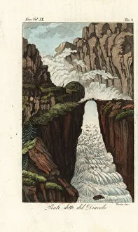 Images Dated 20th November 2019: Devils Bridge or Teufelsbruche, Switzerland, 1800s