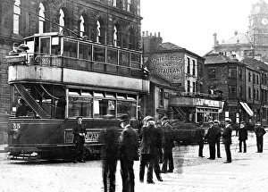 Terminus Prints: Dewsbury - Market Place - Tram Terminus