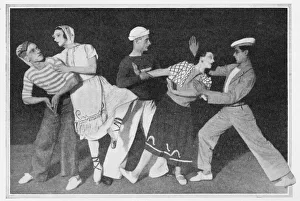 Russe Prints: Diaghilevs scene Les Matelots from a performance in London