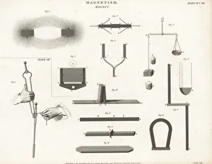 Universal Gallery: Diagrams of magnets, magnetic fields, iron filings, etc