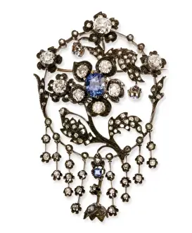 Oxide Prints: Diamond flower brooch