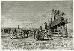 Kimberley Prints: Diamond mining at Kimberley 1885