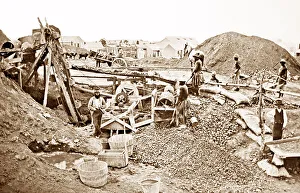 Sorting Prints: Diamond washing and sorting, possibly South Africa