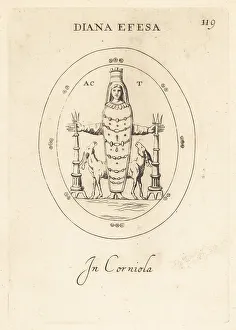 Artemis Prints: Diana of Ephesus inside a water jug