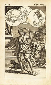 Roman Myth Prints: Diana, Roman goddess of the woods and the hunt
