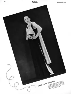 Couture Prints: Diana Vreeland wearing elegant Mainbocher dress