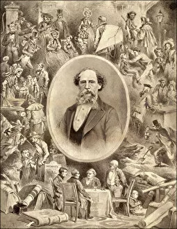 Dickens Collection: Dickens & his Creations