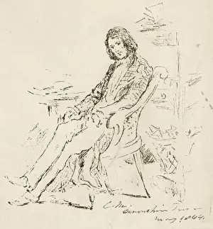 Dickens Maclise Sketch