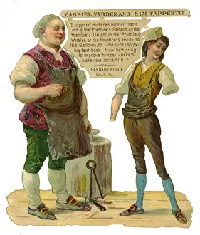 Carpenter Prints: Dickens scrap - Gabriel Varden and Sim Tappertit