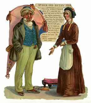Kite Gallery: Dickens scrap - Mr Dick and Betsy Trotwood