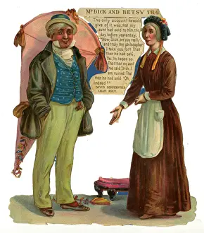 Kite Prints: Dickens scrap - Mr Dick and Betsy Trotwood