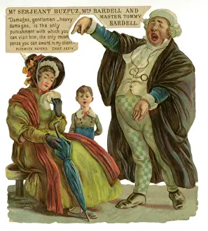 Chapter Prints: Dickens scrap - Mr Serjeant Buzfuz and Mrs Bardell