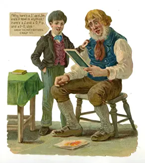 Nephew Prints: Dickens scrap - Pip and Joe in Great Expectations