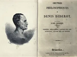 Frontis Piece Prints: DIDEROT, Denis (1713-1784). French erudite writer