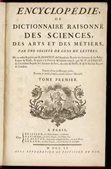 Page Gallery: Diderot / Title Page / 1751