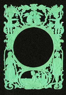 Surround Prints: Die Cut Green Decorative Frame
