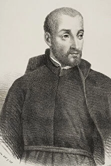 Lithography Collection: Diego Laynez (1512-1565). Spanish Jesuit priest