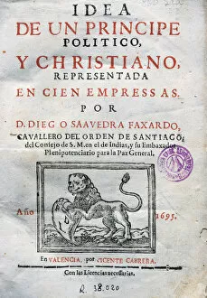 Barroque Collection: Diego de Saavedra Fajardo (1584 1648). Idea de un princip