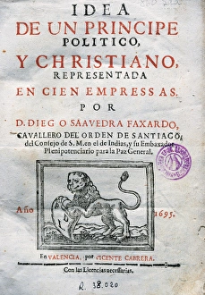 Diego de Saavedra Fajardo (1584 1648). Idea de un princip Diego de Saavedra Fajardo (1584 1648). Idea de un princip