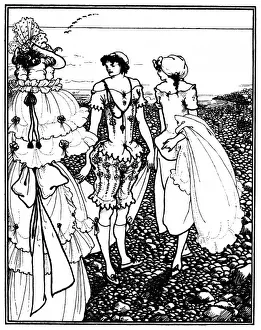 Dieppe Prints: On Dieppe Beach (the Bathers) by Aubrey Beardsley
