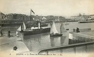 Dieppe Prints: Dieppe, France - Boat ride in the harbour
