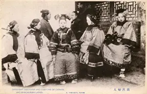 Hairstyle Prints: Different Hair & costume between Chinese / Manchurian Women