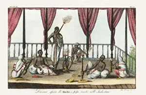 Bernieri Prints: Different types of hookah pipes of India