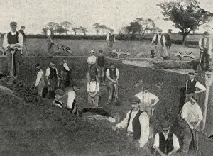 Digging a reservoir at Laindon Labour Colony, Essex