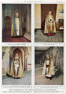 Images Dated 13th February 2012: Dignitaries of the Church officiating at the 1953 Coronation