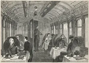 Dining car on the Great Northern Railway
