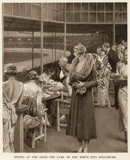 Dine Prints: Dining at the Dogs, 1932