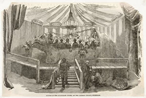 Scientists Collection: DINING INSIDE IGUANODON 1854