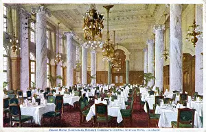 Chandeliers Prints: Dining Room, Central Station Hotel, Glasgow, Scotland
