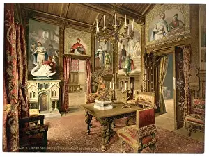 Neuschwanstein Prints: Dining room, Neuschwanstein Castle, Upper Bavaria, Germany