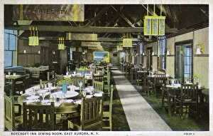 Dining room, Roycroft Inn, East Aurora, New York State, USA