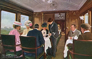 Saloon Collection: Dining saloon on a London to Liverpool express train