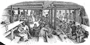 Images Dated 15th December 2004: Dinner on board an Emigrant Ship, 1844