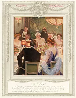 Images Dated 2nd January 2020: Dinner party in an aristocratic French home
