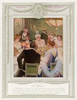 Dinner party in an aristocratic French home